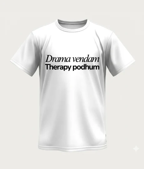 Oversized T-shirts: Drama Vendam Therapy Podhum